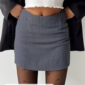 Princess Polly Selby Mini Skirt Grey NWT Size 6